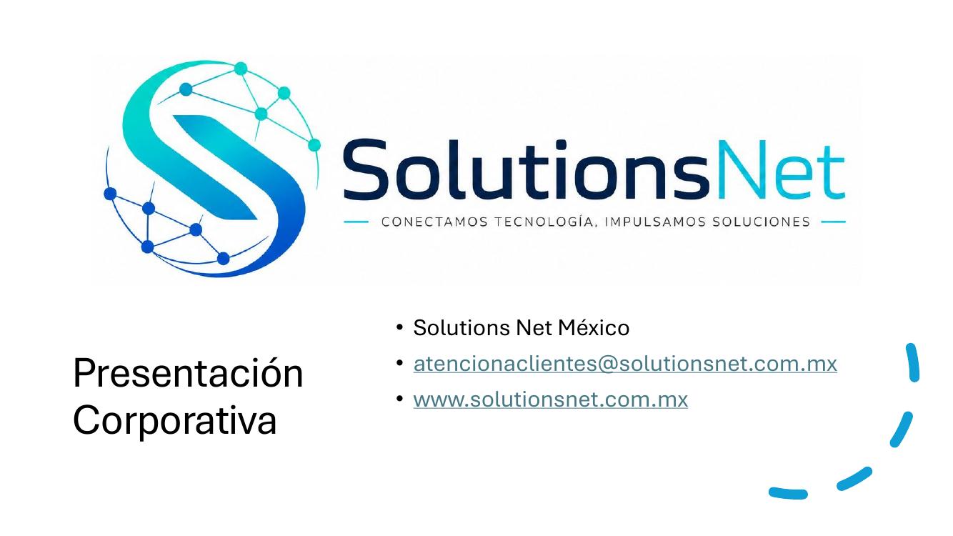 Presentación corporativa SolutionsNet