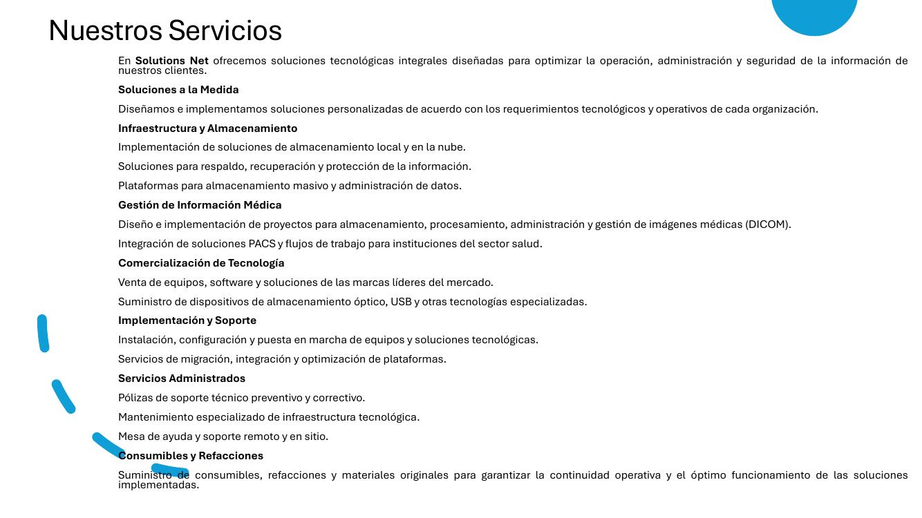 Servicios SolutionsNet